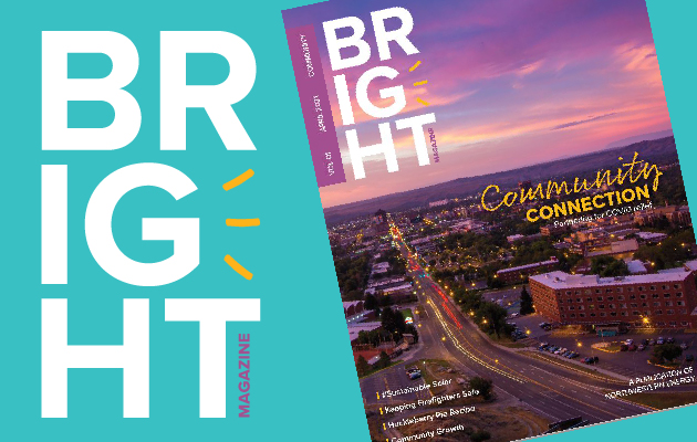 The Bright Magazine logo along size the cover of the 2021 Community edition.